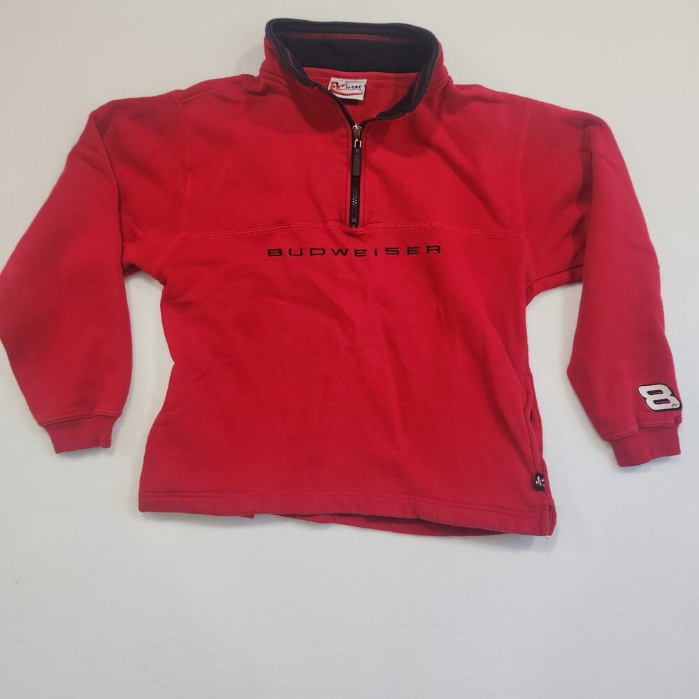 Dale Earnhardt Jr. #8 Budweiser Chase Authentics 1/4 Zip  Sweatshirt Medium